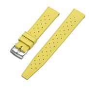 AXTGBHL 2 2mm Correa de reloj de goma fluoro tropical 20 Mm Ajuste de reemplazo for seiko SRP777J1 Mira la banda de banda de buceo pulsera impermeable correa for hombres(Rubber Yellow)