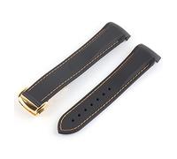 AXTGBHL 20 mm 21 mm 22 mm Fin de goma de silicona de silicona end for Pagani Watch Fit for Huawei Adecuado Gt2 Magic Watch 2 Fit for Honor Fit for Samsung Galaxy Watch S3 S4(Black orange 4)