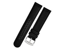 AXTGBHL 20MM 21MM 22MM Pulsera Pulsera de nailon apta for Citizen Fit for Seiko Fit for SRPC31J1 SSC295J1 Correa de reloj Correa de reloj de cuero de lona Hamilton(B-black-silver,22mm)
