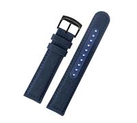 AXTGBHL 20MM 21MM 22MM Pulsera Pulsera de nailon apta for Citizen Fit for Seiko Fit for SRPC31J1 SSC295J1 Correa de reloj Correa de reloj de cuero de lona Hamilton(B-blue-black,21mm)