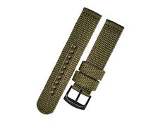 AXTGBHL 20MM 21MM 22MM Pulsera Pulsera de nailon apta for Citizen Fit for Seiko Fit for SRPC31J1 SSC295J1 Correa de reloj Correa de reloj de cuero de lona Hamilton(A-Green-black,22mm)
