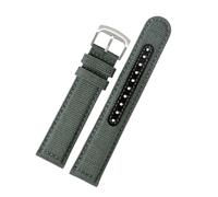 AXTGBHL 20MM 21MM 22MM Pulsera Pulsera de nailon apta for Citizen Fit for Seiko Fit for SRPC31J1 SSC295J1 Correa de reloj Correa de reloj de cuero de lona Hamilton(B-Gray-silver,21mm)