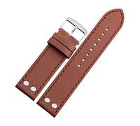 AXTGBHL 20mm 22 mm reloj de reloj de cuero apto for Hamilton Khaki Ajuste for B-Reitling Zenith Cinturón Correa Correa Pulseras Reemplazo(Brown,22mm)