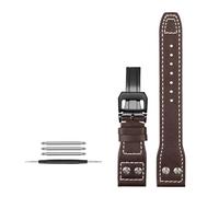 AXTGBHL 21MM 22MM apto for correa de reloj IWC con ajuste for correa de cuero marca del Principito con clavo(Brown-black,22mm)