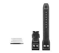 AXTGBHL 21MM 22MM apto for correa de reloj IWC con ajuste for correa de cuero marca del Principito con clavo(Black-no bucke,21mm)