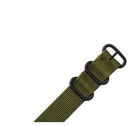 AXTGBHL 22 24mm Marca Ejército Deporte Tela de la OTAN Tela de Nylon Accesorios Accesorios Bandas Cinturón de hebilla Ajuste for 007 James Bond Back Pulsera Negro(Grn,22mm)