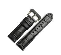 AXTGBHL 22 mm 24 mm 26 mm de reloj de reloj de reloj de reloj de reloj de lujo Universal Watchstrap de lujo apto for Pila Mira la marca de la marca Patrón de cocodrilo Herramienta(Black1 black,26mm)