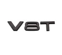AXTGBHL 3D Metal V6T V8T Emblema Lateral Cola Maletero Logo Insignia Pegatina Estilo de Coche Apto Fit For Audi A3 A4 A5 A6 A7 A8 S3 S4 S5 S6 Q3 Q5 Q7(V8T Black)