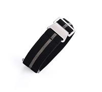 AXTGBHL 60s French Army OTAN Parachute Elástico Nylon Reloj de reloj Ajuste for Seiko Agua Ajuste for Fantasma Ajuste for Tudor Rolex Reloj Correa 20mm 22mm Accesorios de reloj(Black Sand)