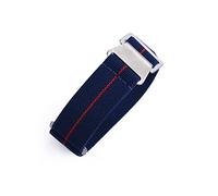 AXTGBHL 60s French Troop Bolsa de paracaídas correa Ajuste for la correa de la OTAN 22 mm Pulsera de nylon elástica Accesorios Reloj de reloj Reemplazar las correas de reloj de 20 mm(BLACK ORANGE LINE