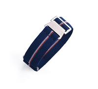 AXTGBHL 60s French Troop Bolsa de paracaídas correa Ajuste for la correa de la OTAN 22 mm Pulsera de nylon elástica Accesorios Reloj de reloj Reemplazar las correas de reloj de 20 mm(GRAY)