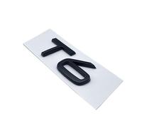 AXTGBHL ABS Letras números Emblema T0 T3 T4 T5 T6 T8 V8 AWD Tapa del Maletero Insignia Etiqueta engomada del Coche Apto for Volvo Negro Brillante Negro Mate Cromo(Glossy Black T6)