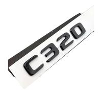 AXTGBHL ABS Negro Cromo Letras 3D for la Insignia del Maletero del Coche Apto for Mercedes Benz C200 C320 C220 W204 W205 W206 Letras Emblema Pegatina Accesorios(C 320 Glossy Black)