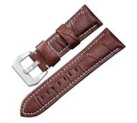 AXTGBHL Accesorios de banda de reloj de cuero de Slub 20mm 22 mm 24 mm 26mm Moda Reemplazo de pulsera Muñeca Hebilla de acero Reloj Universal Correa(1,BLACK BUCKLE_26MM)