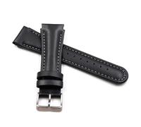 AXTGBHL Accesorios de reloj Correa de cuero con hebilla for hombre Apto for Suunto Apto for X-LANDER Apto for Landes Apto for Spartan Warrior correa de reloj for deportes al aire libre(Black silver bu