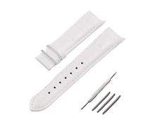 AXTGBHL Accesorios de reloj correa de cuero femenina Apto for reloj femenino Tissot cinturón 1853 cuero mapa genial T035 Apto for reloj femenino Kutu con T035210A(White without buckle)