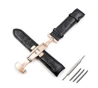 AXTGBHL Accesorios for reloj, correa de cuero apta for correa Tissot 22mm23mm24mm1853 biblioteca T035, correa de cuero negro for hombre T610028591(Black rose gold,24mm)