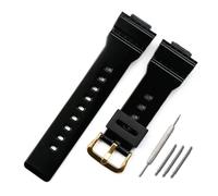 AXTGBHL Accesorios for reloj, correa de resina con hebilla for hombre, correa de reloj de goma apta for reloj Casio BABY-G BA-111 BA-110 BA-112 BA-120 con mujer(Bright black)