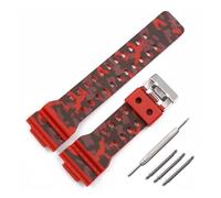 AXTGBHL Accesorios for reloj, correa de resina for hombre apta for CASIO Fit For G-SHOCK GA-110 GA-100 GD-120, correa de reloj de goma de camuflaje resistente al agua deportiva(Camouflage red)