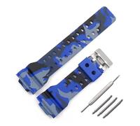AXTGBHL Accesorios for reloj, correa de resina for hombre apta for CASIO Fit For G-SHOCK GA-110 GA-100 GD-120, correa de reloj de goma de camuflaje resistente al agua deportiva(Camouflage blue)