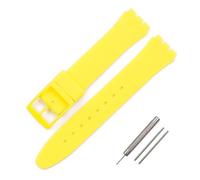 AXTGBHL Accesorios for reloj, correa de silicona con hebilla, compatible con correa de reloj Swatch SUOB704 720 SUOZ147SUOW100 GW164 GB274 SUTB402(Gelb,17mm)