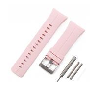AXTGBHL Accesorios for Relojes Correa de Silicona for Hombres Ajuste Adecuado for Suunto Fit for Spartan Extreme Ultra HR Deportes al Aire Libre Correa de Reloj Impermeable(Pink Silver Buckle)
