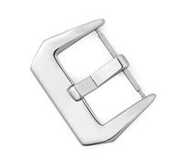 AXTGBHL Acero inoxidable 304L pulido Frosty 16mm18mm 20 mm 22 mm 24mm 26mm hebilla de reloj accesorios de cierre de reloj T06(Polished-Silver,24mm)
