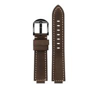 AXTGBHL Ajuste for Casio AP Farmhouse Oak correa de reloj GA-2100 GM-2100 correa de reloj de cuero Vintage esmerilado modificado 16m accesorios de pulsera for hombre(Dark brown-black)