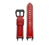 AXTGBHL Ajuste for Casio Fit For G-SHOCK Correa MTG-B1000 MTG-G1000 accesorios de correa de reloj de cuero modificado de 24mm for hombre(Red Black)