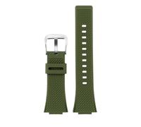 AXTGBHL Ajuste for Casio Fit For G-SHOCK GA110 GM110 GM-110GB correa de reloj de silicona de acero pequeño Cannon franjas de diferente color rojo azul correa de reloj de resina naranja(Army green stee