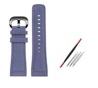 AXTGBHL Ajuste for la correa de reloj de cuero Seven Friday P2/PS1/M2/Q201 M3 Retro esmerilado correa de reloj de gran tamaño 28mm for pulsera de hombre(Blue-black)