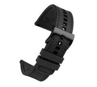 AXTGBHL Ajuste for Omega Ajuste for Rolex Water Ghost World Ajuste for Tudor Ajuste for correa de reloj Casio Correa de reloj de silicona impermeable de caucho de cuero Pulsera universal de 22 mm(Blac