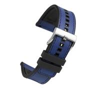 AXTGBHL Ajuste for Omega Ajuste for Rolex Water Ghost World Ajuste for Tudor Ajuste for correa de reloj Casio Correa de reloj de silicona impermeable de caucho de cuero Pulsera universal de 22 mm(Blue