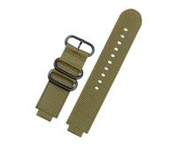AXTGBHL Ajuste for TIMEX Ajuste for Tidal 24 * 16 mm Correa de reloj de lona T2N721 T2N720 TW2T76500 TW2T76300 Correa de reloj de lona de nailon impermeable for hombres Tornillo libre(Army green-black