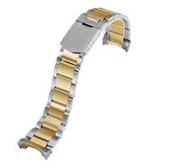 AXTGBHL Ajuste for Tudor Fit for Black Bay 79230 79730 Heritage Watch Correa pulsera de muñeca 22 mm Correa de reloj de acero inoxidable sólido(Silver gold,20mm)