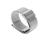 AXTGBHL Banda de reloj de acero inoxidable 12 mm 14 mm 16 mm 20 mm 22 mm Wove Watchstrap for mujeres hombres relojes Accesorios(Silver,22mm)