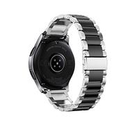 AXTGBHL Banda de reloj de acero inoxidable de 22 mm 46mm Correa de acero inoxidable Correa de metal de acero inoxidable Bandas de reloj de 42 mm 20 mm Fit for Samsung Galaxy(Silver black,22mm)