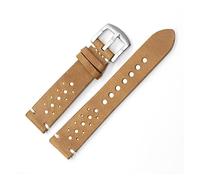 AXTGBHL Banda de reloj de cuero Black Brown Coffee Color Rally Watch Strap Reemplazo de relojes 18mm 20mm 22mm(Gelb,24mm)