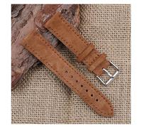 AXTGBHL Banda de reloj de cuero de gamuza 18 mm 19 mm 20 mm 22 mm 24mm de costura hecha a mano de la costura de Watchstrap de lanzamiento rápido for hombres Reloj de relojes Reemplazo(Brown,24mm)
