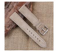 AXTGBHL Banda de reloj de cuero de gamuza 18 mm 19 mm 20 mm 22 mm 24mm de costura hecha a mano de la costura de Watchstrap de lanzamiento rápido for hombres Reloj de relojes Reemplazo(Beige,24mm)