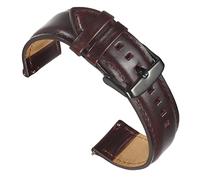 AXTGBHL Banda de reloj de cuero de reemplazo apto for Dw Ajuste for Daniel Fit for Wellington Belt Black Clasp Watch Strap 20mm 22mm Watch Wrist Band Lujoso(Wine Red-Black,22mm)