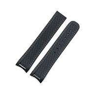 AXTGBHL Banda de reloj de silicona con extremo curvado de banda de reloj de 20 mm con ajuste de metal for la correa de caucho omega Seamaster 300 Aqua Terra AT150 8900 Instrumentos(5,White Buckle)