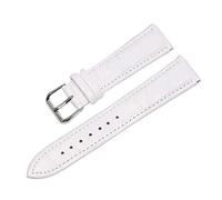 AXTGBHL Bandas de reloj de cuero 18 mm 20 mm 22 mm Reloj de acero Banda de hebilla Correa de muñeca Pulsera Banda de reloj(White silver,24mm)