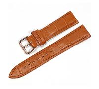 AXTGBHL Bandas de reloj de cuero 18 mm 20 mm 22 mm Reloj de acero Banda de hebilla Correa de muñeca Pulsera Banda de reloj(Lightbrown Rose gold,18mm)