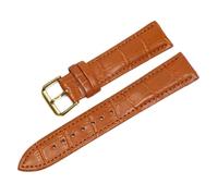 AXTGBHL Bandas de reloj de cuero 18 mm 20 mm 22 mm Reloj de acero Banda de hebilla Correa de muñeca Pulsera Banda de reloj(Light brown gold,12mm)