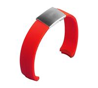 AXTGBHL Bandas de reloj de silicona 20mm 21mm Experto T013 T047 T081 T33 Correa de goma T-Sport Wamkband impermeable T013420A T047420A Apto for Tissot(Red claspsilver,21mm)