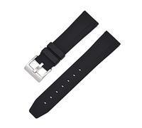 AXTGBHL Bandas de silicona de reloj Bandas de correa de vigilancia 18 mm 20 mm 22 mm Impenso de agua Correa for hombres Mujeres GTS 2(Schwarz,18mm)