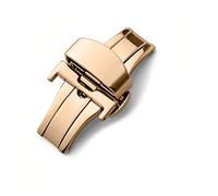 AXTGBHL Bandeja de despliegue de mariposa Automático doble clic en el botón de correa de acero inoxidable for la banda de reloj 14mm 16 mm 20 mm 22mm herramienta de regalo(Silver white,14mm)