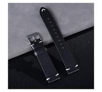 AXTGBHL Cera de petróleo Cambio de color Retro Cambio de reloj Piezas de correa de los hombres de las mujeres Banda de reloj de negocios 20mm 22mm Correa de cuero Accesorio de la pulsera(Schwarz,20mm)