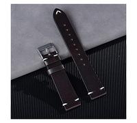 AXTGBHL Cera de petróleo Cambio de color Retro Cambio de reloj Piezas de correa de los hombres de las mujeres Banda de reloj de negocios 20mm 22mm Correa de cuero Accesorio de la pulsera(Coffee,20mm)